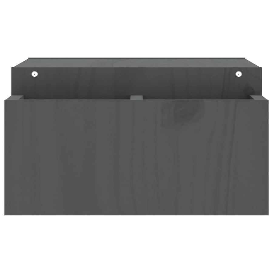 Monitorstandaard 70x27,5x15 cm massief grenenhout grijs 70 x 27.5 x 15 cm Grijs