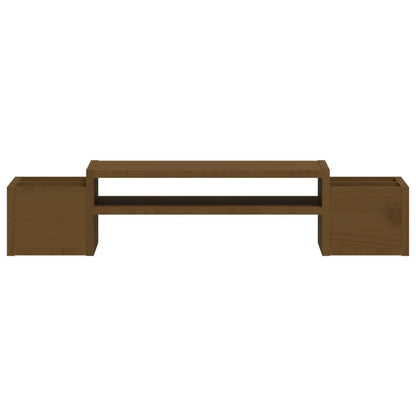 Monitorstandaard 70x27,5x15 cm massief grenenhout honingbruin 70 x 27.5 x 15 cm Honingbruin