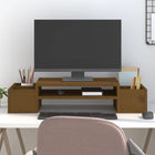 Monitorstandaard 70x27,5x15 cm massief grenenhout honingbruin