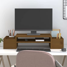 Monitorstandaard 70x27,5x15 cm massief grenenhout honingbruin 70 x 27.5 x 15 cm Honingbruin