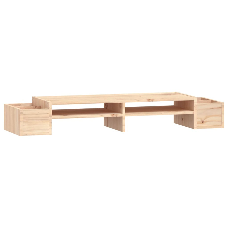 Monitorstandaard 100X27,5X15 Cm Massief Grenenhout 100 x 27.5 x 15 cm Naturel