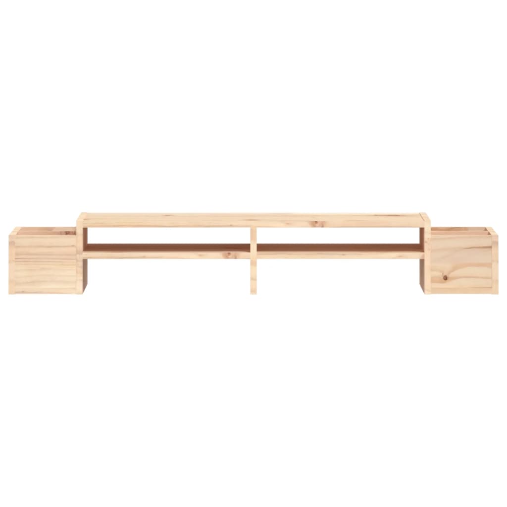 Monitorstandaard 100X27,5X15 Cm Massief Grenenhout 100 x 27.5 x 15 cm Naturel