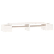 Monitorstandaard 100x27,5x15 cm massief grenenhout wit 100 x 27.5 x 15 cm Wit