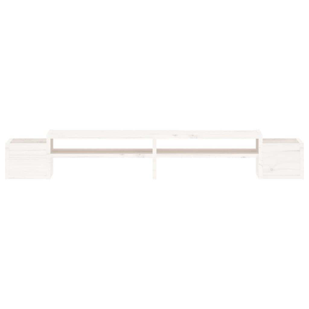 Monitorstandaard 100x27,5x15 cm massief grenenhout wit 100 x 27.5 x 15 cm Wit