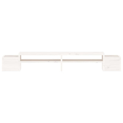 Monitorstandaard 100x27,5x15 cm massief grenenhout wit 100 x 27.5 x 15 cm Wit