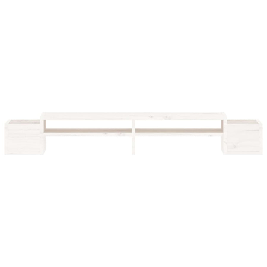 Monitorstandaard 100x27,5x15 cm massief grenenhout wit 100 x 27.5 x 15 cm Wit