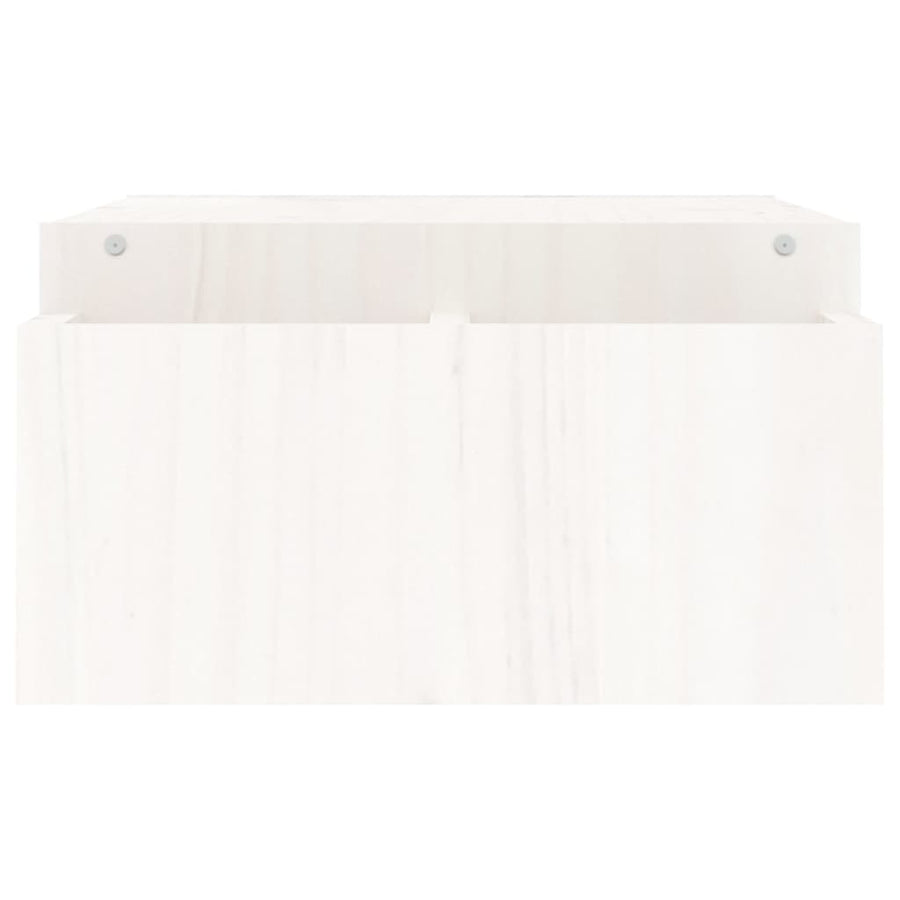 Monitorstandaard 100x27,5x15 cm massief grenenhout wit 100 x 27.5 x 15 cm Wit