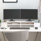 Monitorstandaard 100x27,5x15 cm grenenhout wit