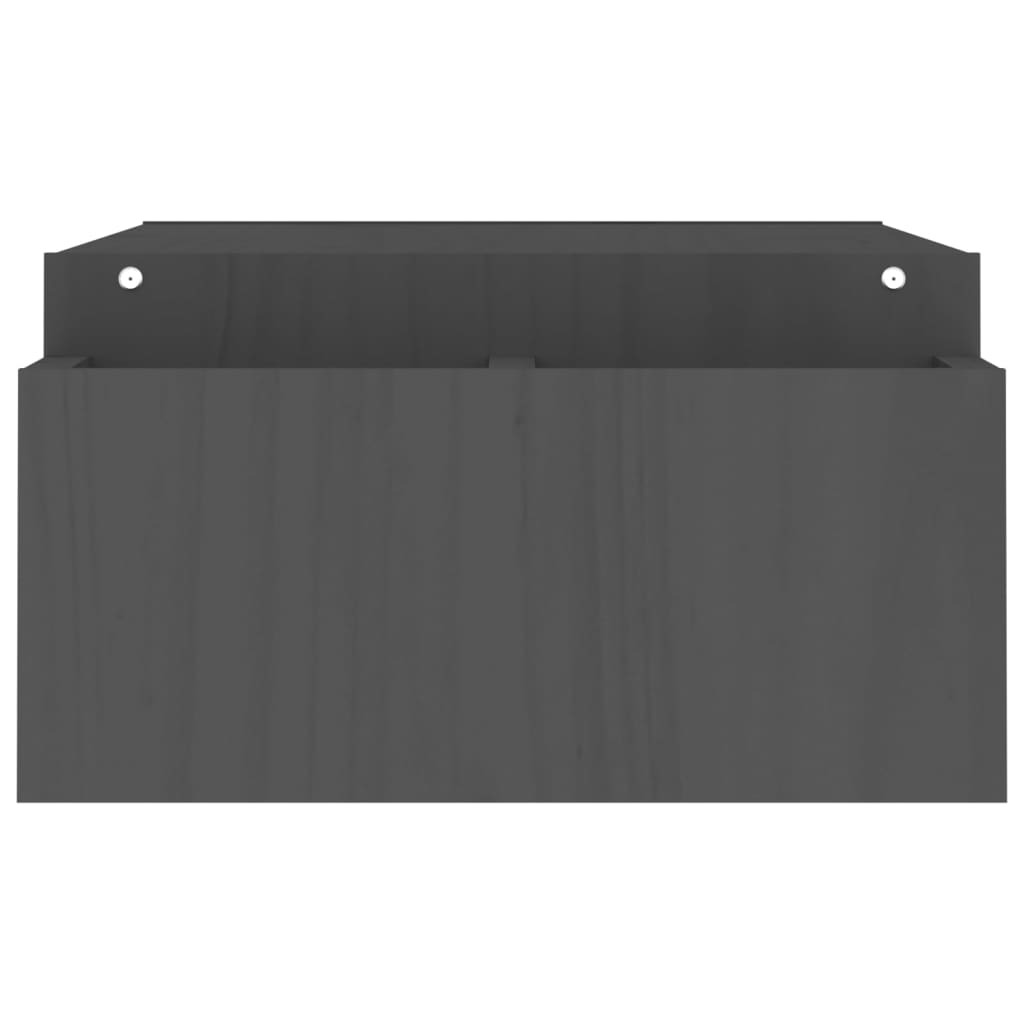 Monitorstandaard 100x27,5x15 cm massief grenenhout grijs 100 x 27.5 x 15 cm Grijs