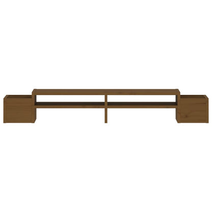 Monitorstandaard 100x27,5x15 cm massief grenenhout honingbruin 100 x 27.5 x 15 cm Honingbruin