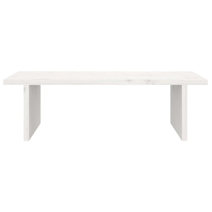 Monitorstandaard 50X27X15 Cm Massief Grenenhout Wit 50 x 27 x 15 cm