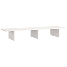 Monitorstandaard Massief Grenenhout 100 x 27 x 15 cm Wit