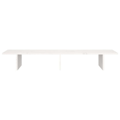 Monitorstandaard Massief Grenenhout 100 x 27 x 15 cm Wit