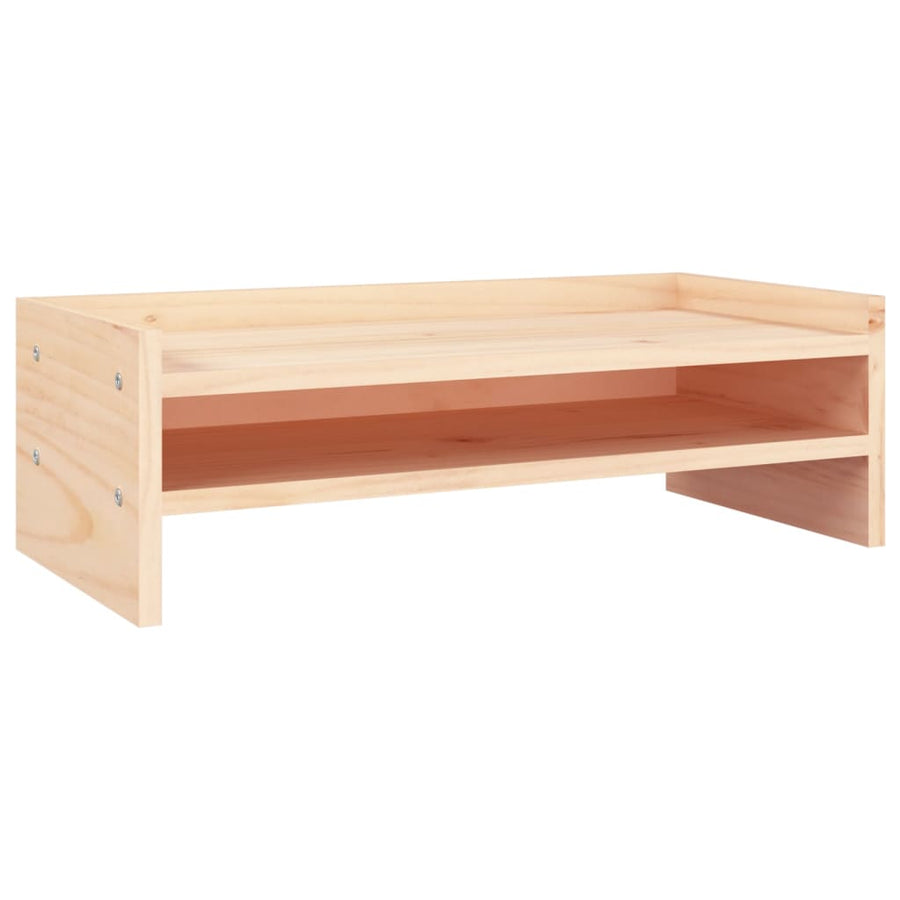 Monitorstandaard Massief Grenenhout 50 x 24 x 16 cm Naturel