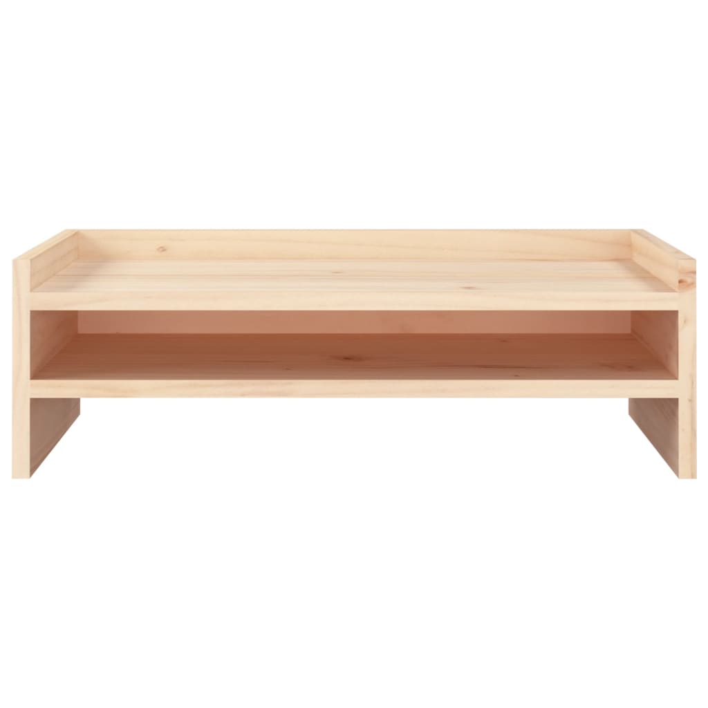 Monitorstandaard Massief Grenenhout 50 x 24 x 16 cm Naturel