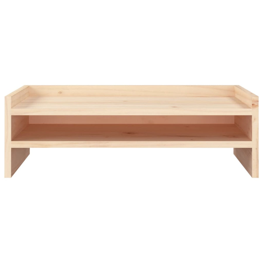 Monitorstandaard Massief Grenenhout 50 x 24 x 16 cm Naturel