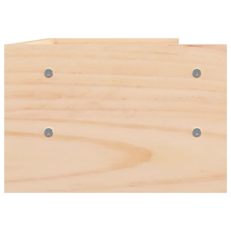 Monitorstandaard Massief Grenenhout 50 x 24 x 16 cm Naturel