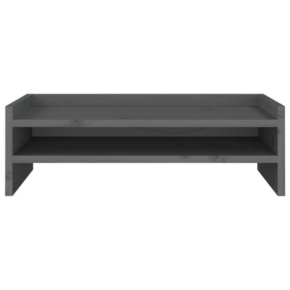 Monitorstandaard 50x24x16 cm massief grenenhout grijs 50 x 24 x 16 cm Grijs