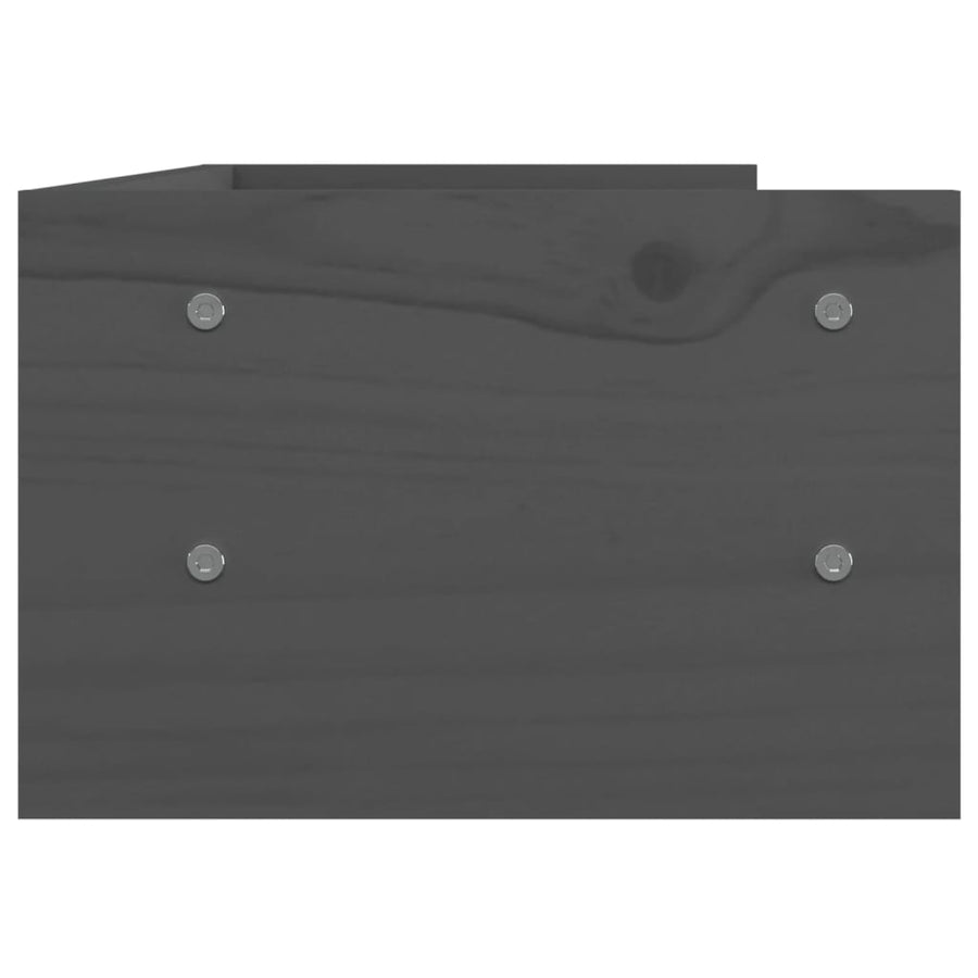 Monitorstandaard 50x24x16 cm massief grenenhout grijs 50 x 24 x 16 cm Grijs
