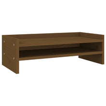 Monitorstandaard 50x24x16 cm massief grenenhout honingbruin