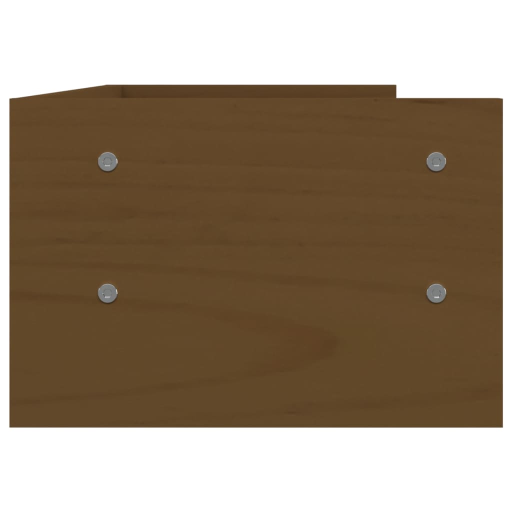 Monitorstandaard 50x24x16 cm massief grenenhout honingbruin