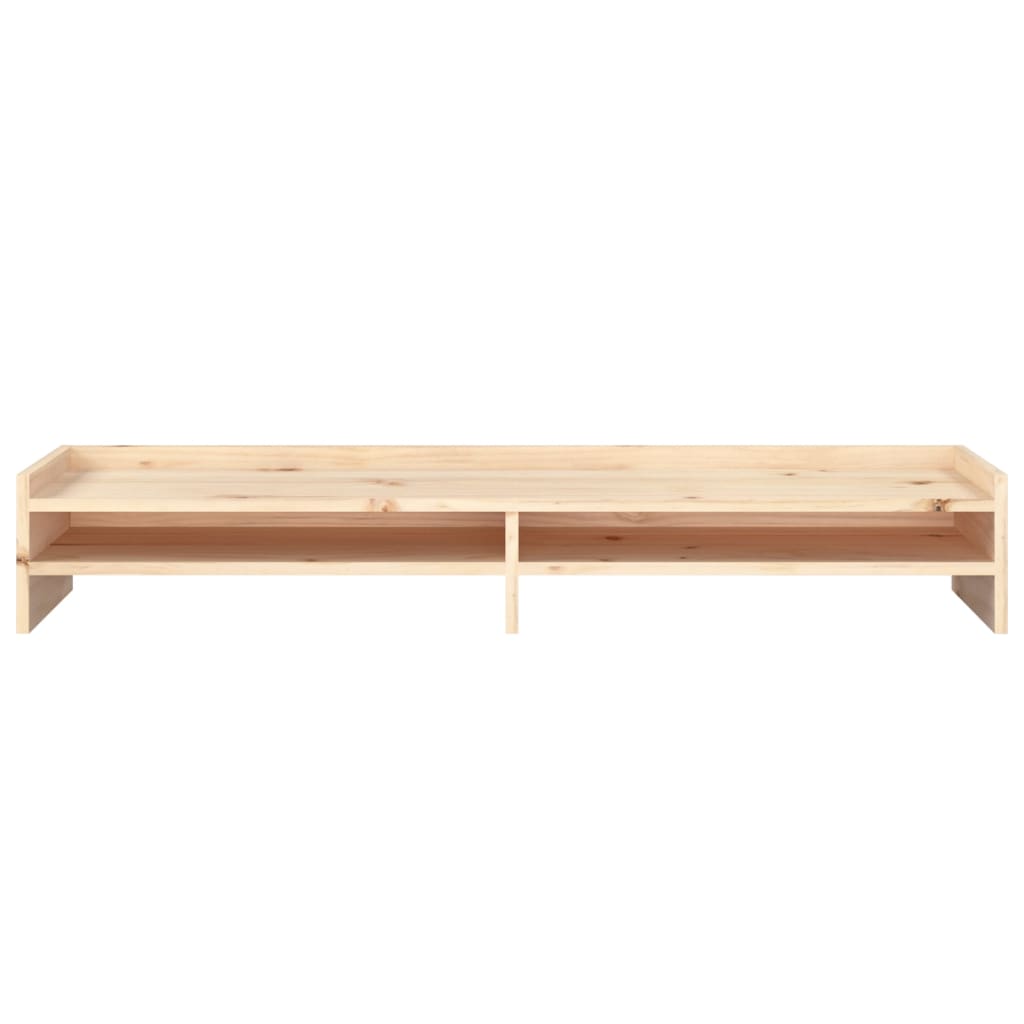 Monitorstandaard Massief Grenenhout 100 x 24 x 16 cm Naturel