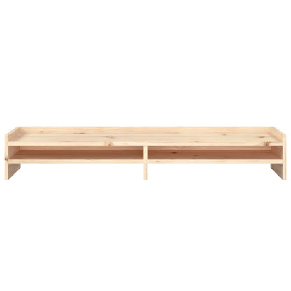 Monitorstandaard Massief Grenenhout 100 x 24 x 16 cm Naturel