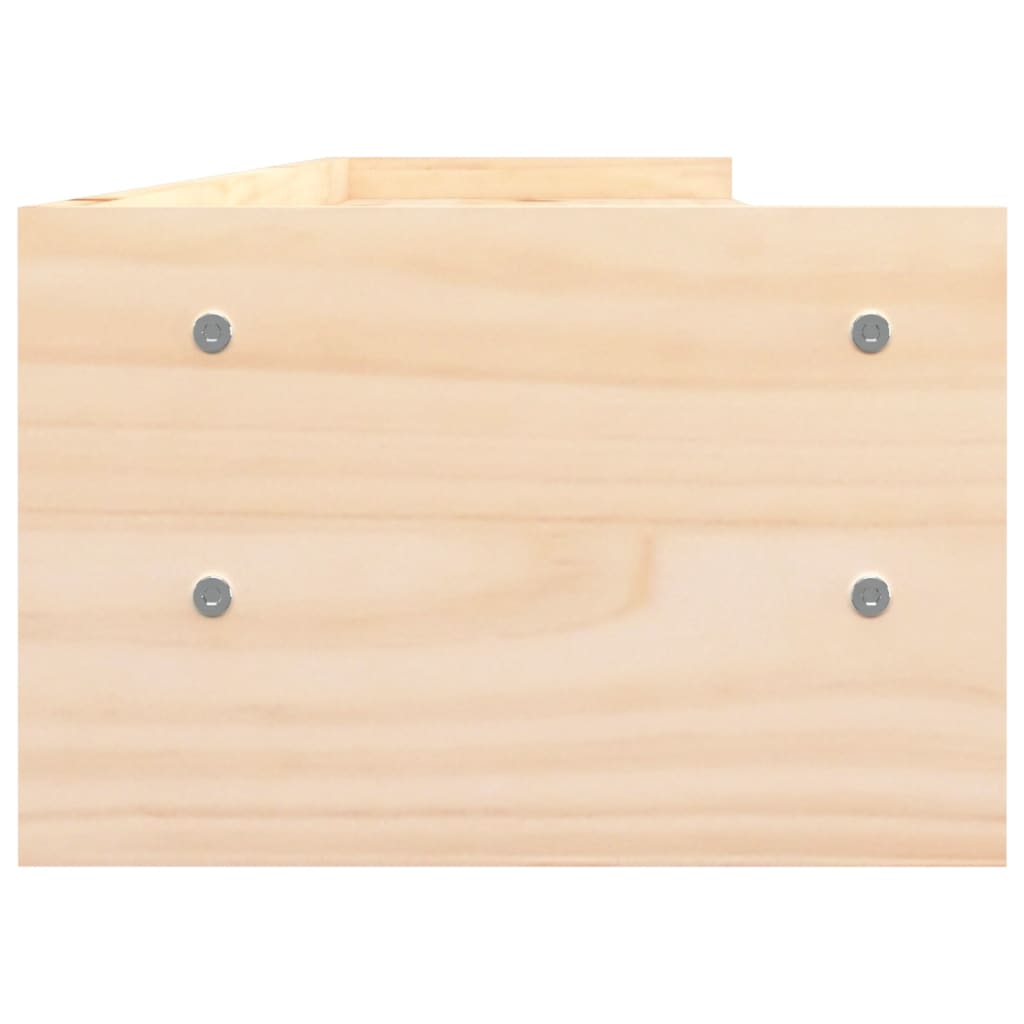 Monitorstandaard Massief Grenenhout 100 x 24 x 16 cm Naturel