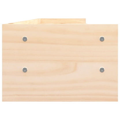 Monitorstandaard Massief Grenenhout 100 x 24 x 16 cm Naturel