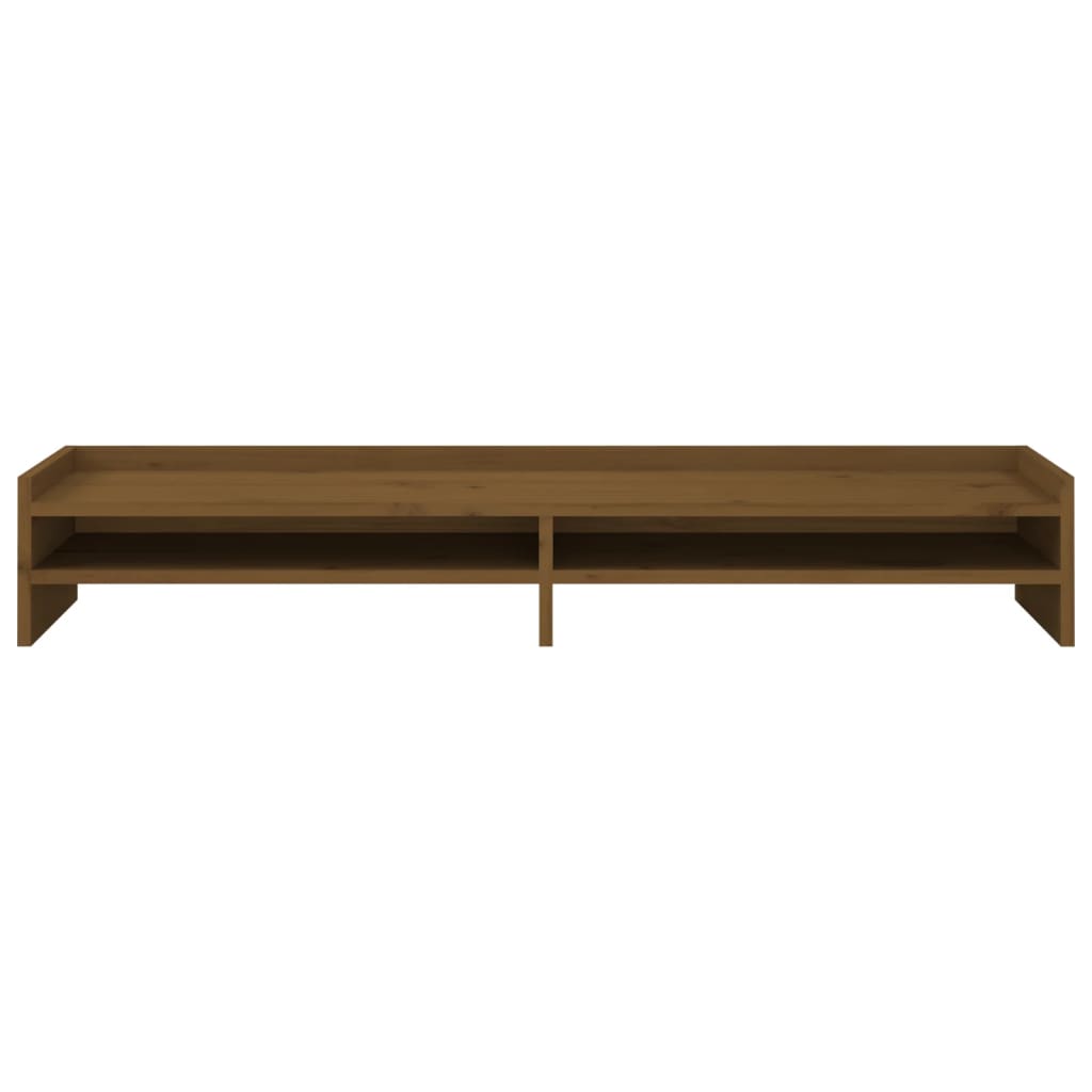 Monitorstandaard 100x24x16 cm massief grenenhout honingbruin 103 x 24 x 16 cm Honingbruin