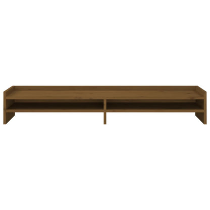Monitorstandaard 100x24x16 cm massief grenenhout honingbruin 103 x 24 x 16 cm Honingbruin