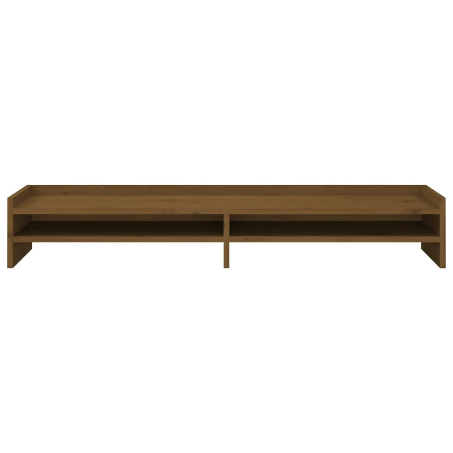 Monitorstandaard 100x24x16 cm massief grenenhout honingbruin 103 x 24 x 16 cm Honingbruin