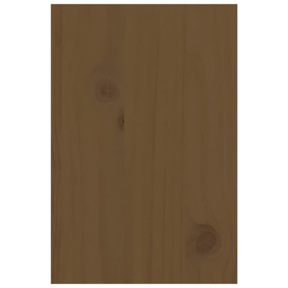 Monitorstandaard 81x20x30 cm massief grenenhout honingbruin Honingbruin