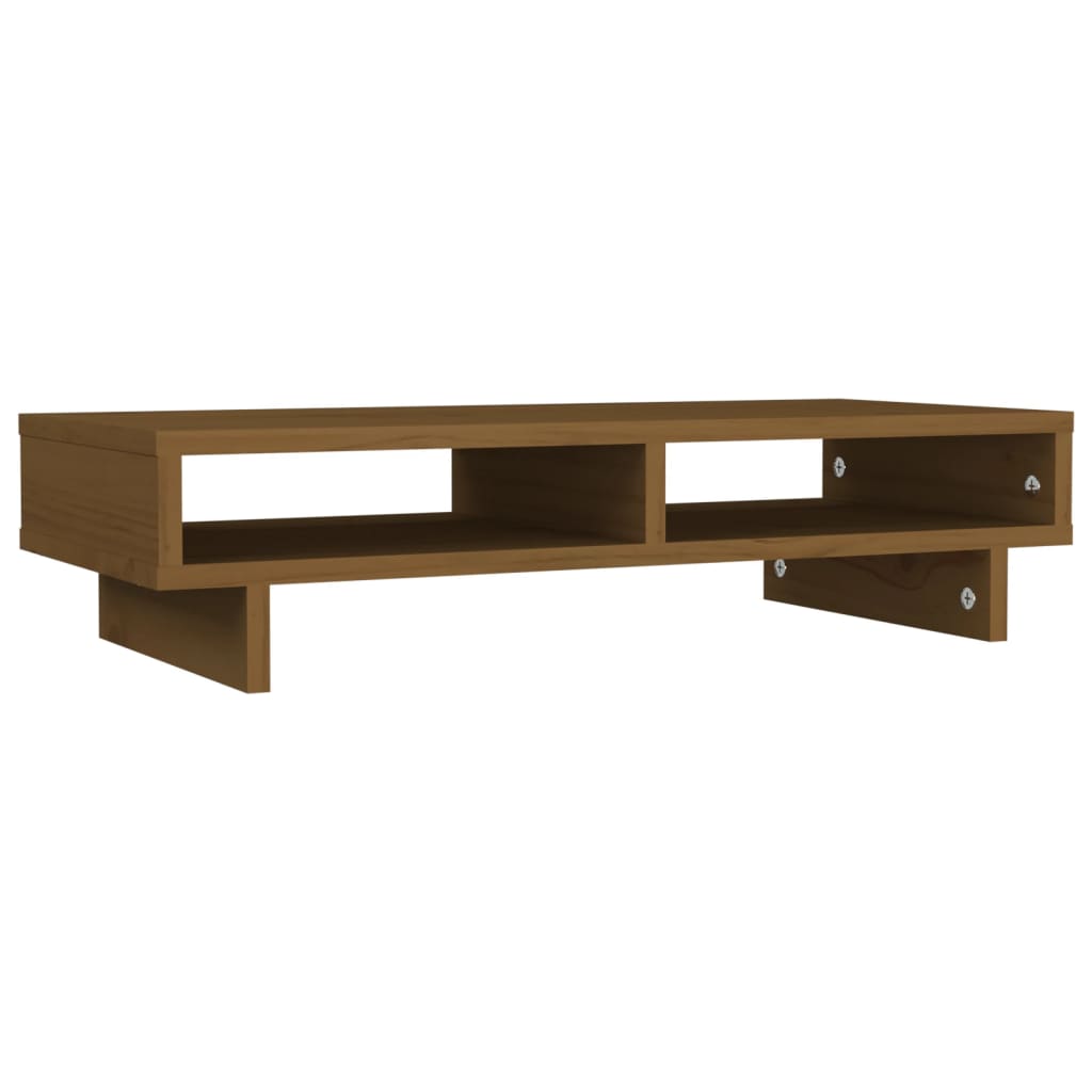 Monitorstandaard 60x27x14 cm massief grenenhout honingbruin 60 x 27 x 14 cm Honingbruin