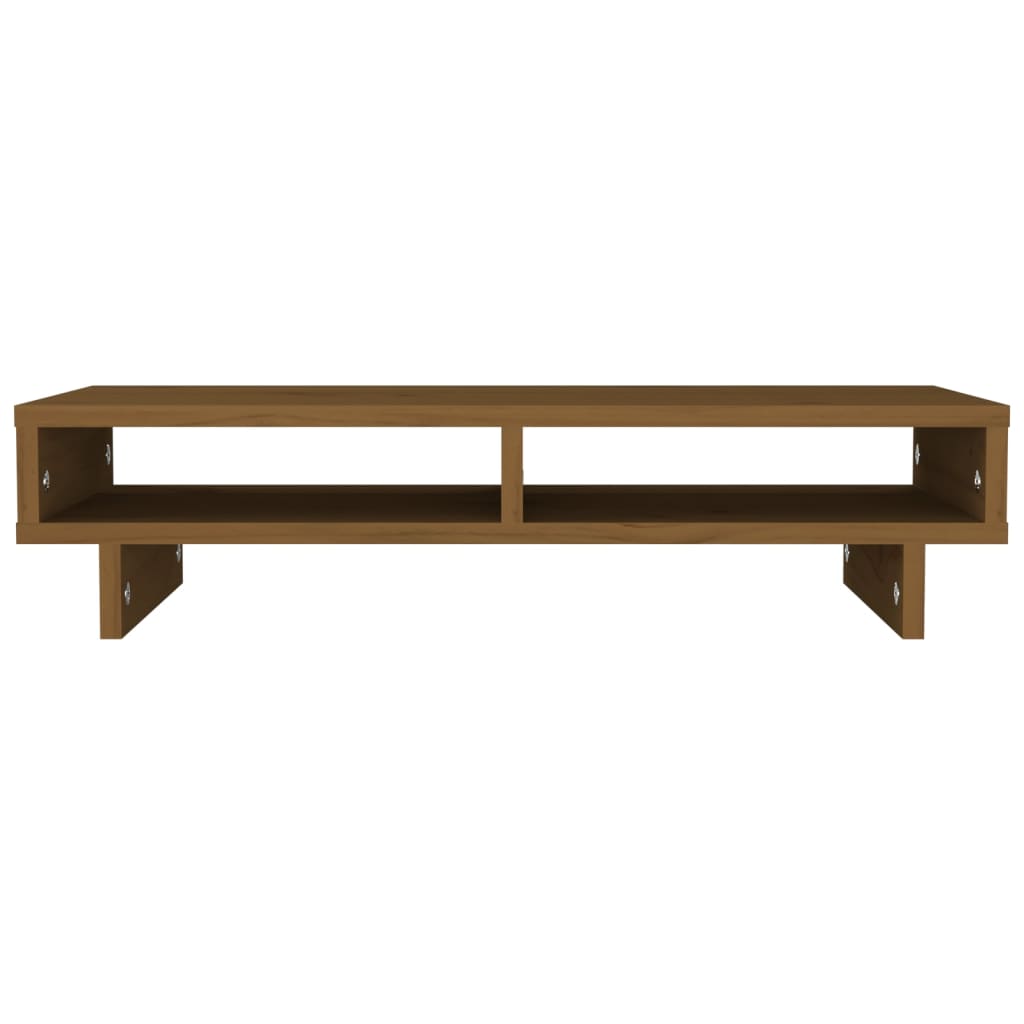 Monitorstandaard 60x27x14 cm massief grenenhout honingbruin 60 x 27 x 14 cm Honingbruin