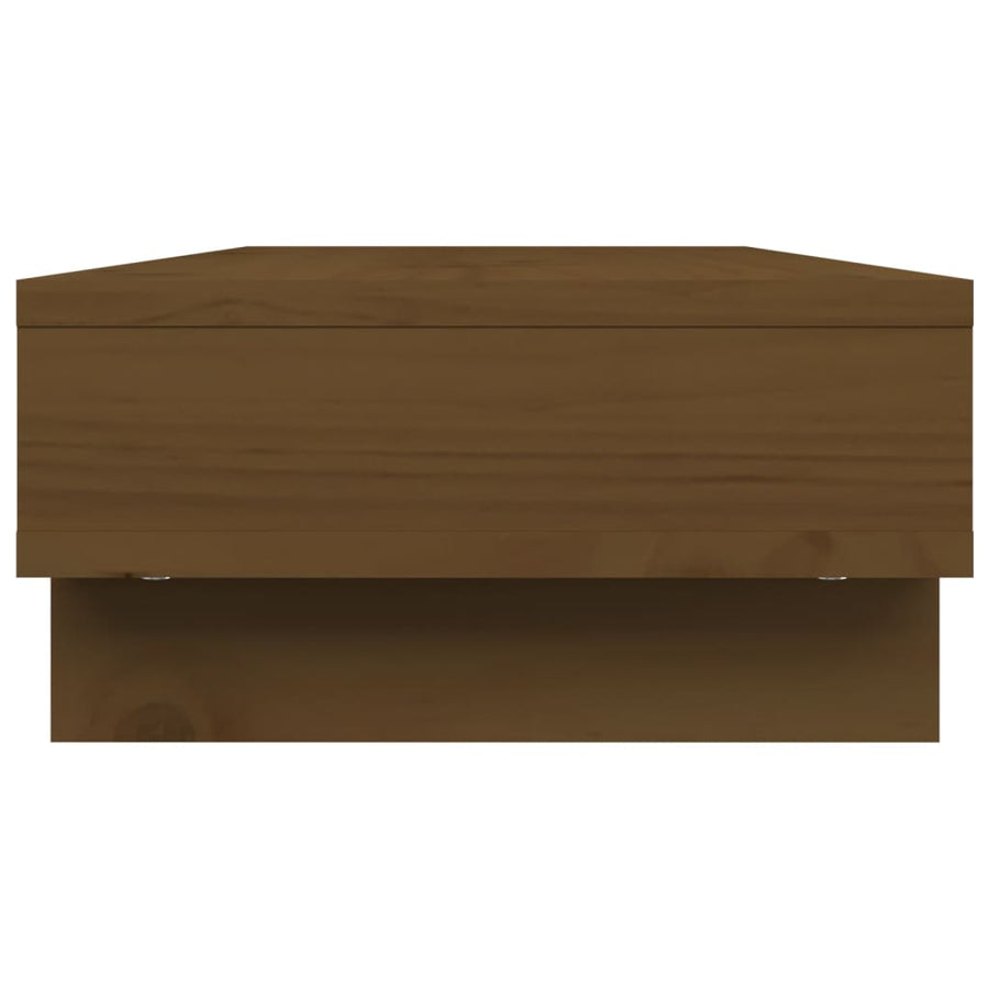 Monitorstandaard 60x27x14 cm massief grenenhout honingbruin 60 x 27 x 14 cm Honingbruin