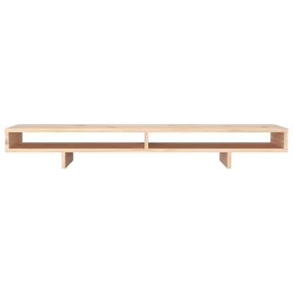 Monitorstandaard 100X27X14 Cm Massief Grenenhout 100 x 27 x 14 cm Naturel