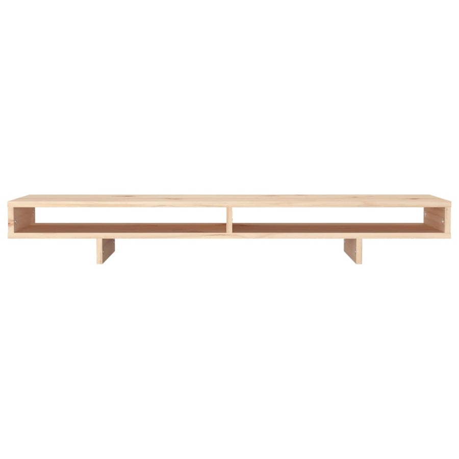 Monitorstandaard 100X27X14 Cm Massief Grenenhout 100 x 27 x 14 cm Naturel