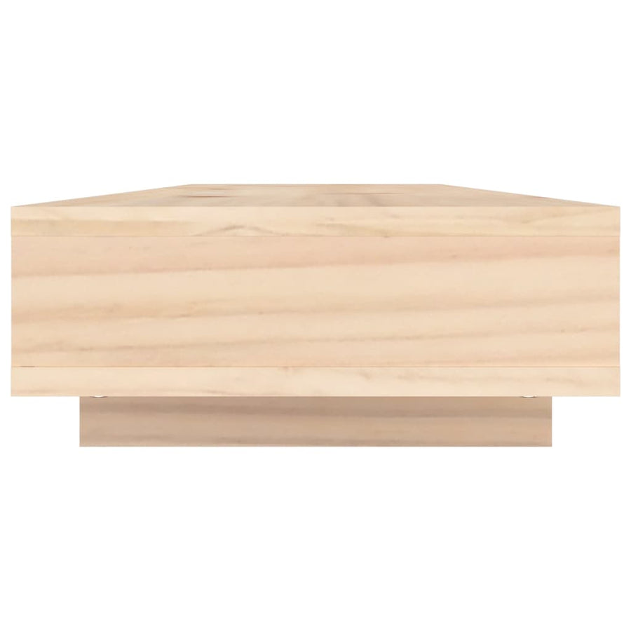 Monitorstandaard 100X27X14 Cm Massief Grenenhout 100 x 27 x 14 cm Naturel