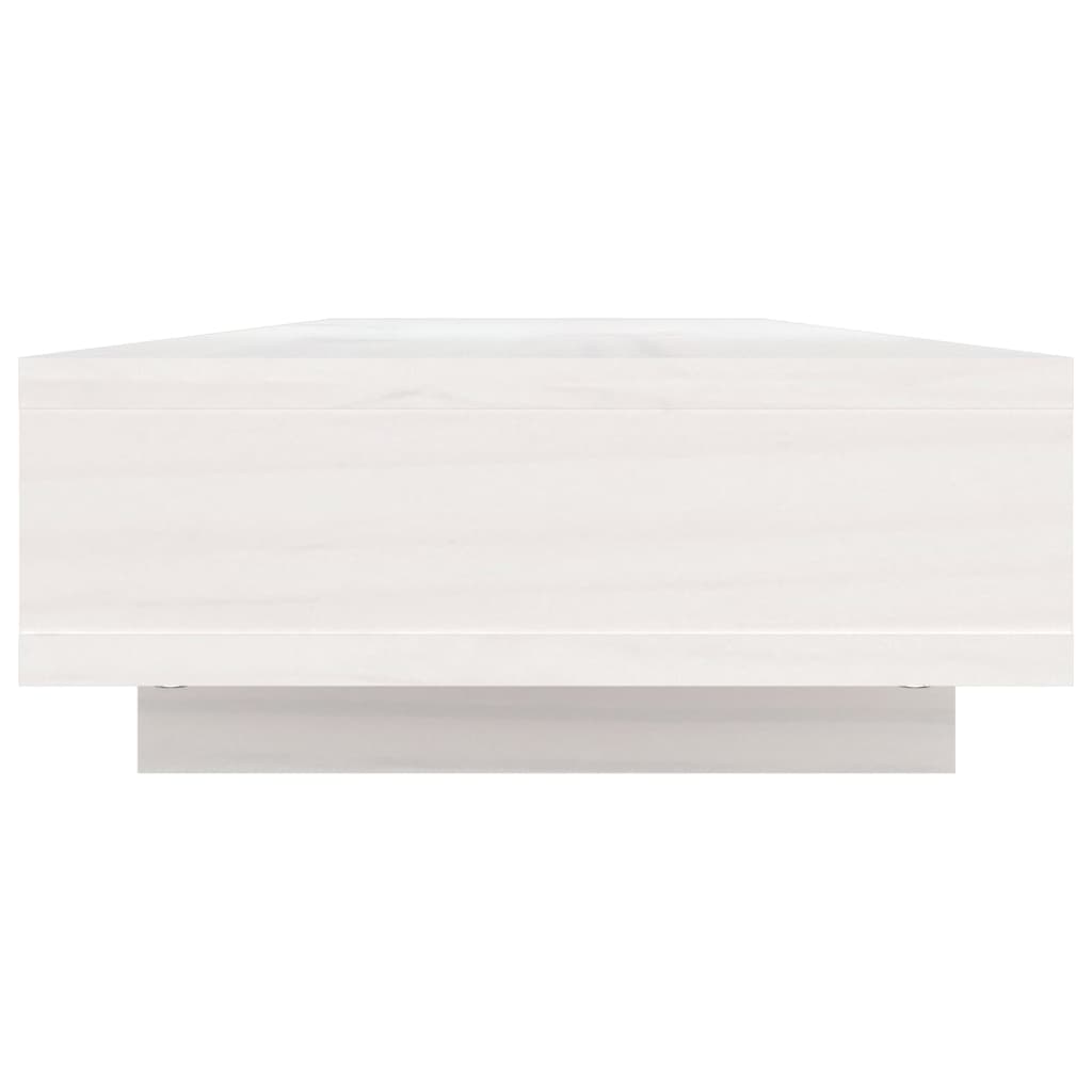 Monitorstandaard 100x27x14 cm massief grenenhout wit 100 x 27 x 14 cm Wit