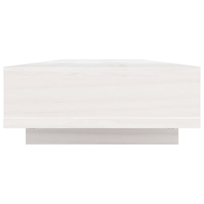 Monitorstandaard 100x27x14 cm massief grenenhout wit 100 x 27 x 14 cm Wit