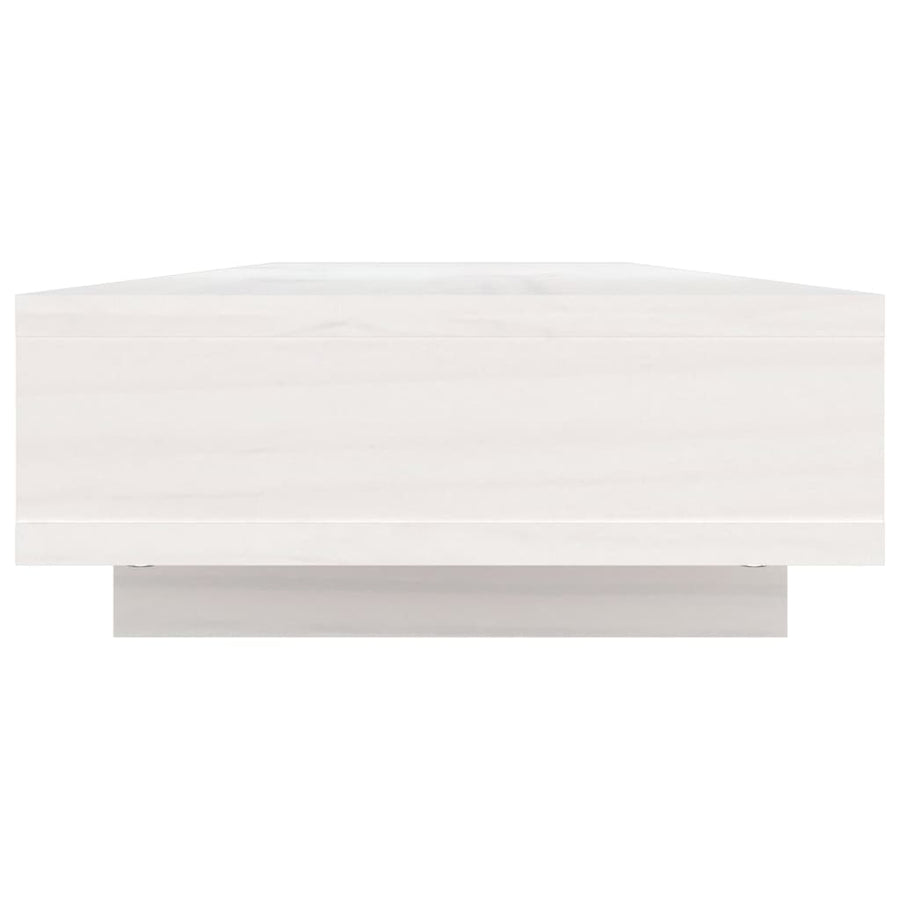 Monitorstandaard 100x27x14 cm massief grenenhout wit 100 x 27 x 14 cm Wit
