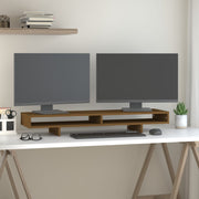 Monitor Stand 100x27x14 cm Solid Pine Honey Brown