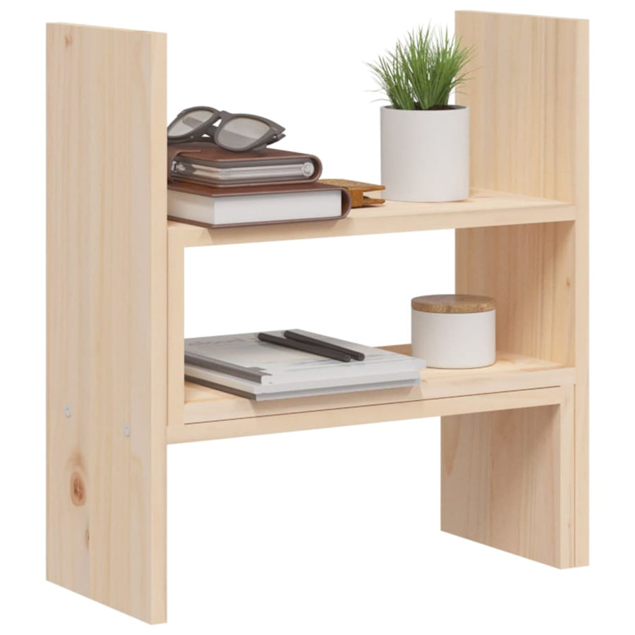 Monitorstandaard (39-72)X17X43 Cm Massief Grenenhout Naturel