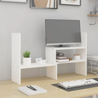 Monitorstandaard 39-72x17x43 cm massief grenenhout wit