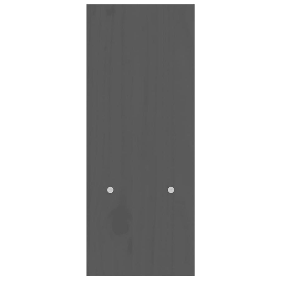 Monitorstandaard (39-72)x17x43 cm massief grenenhout grijs Grijs
