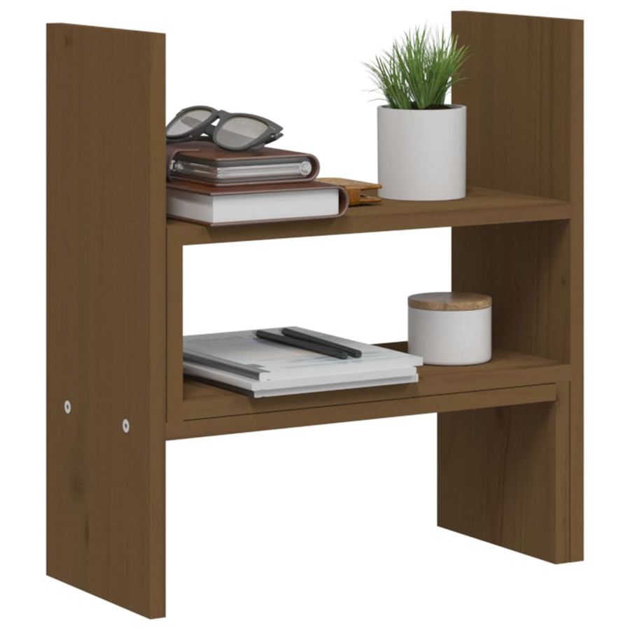 Monitorstandaard (39-72)X17X43 Cm Grenenhout Honingbruin