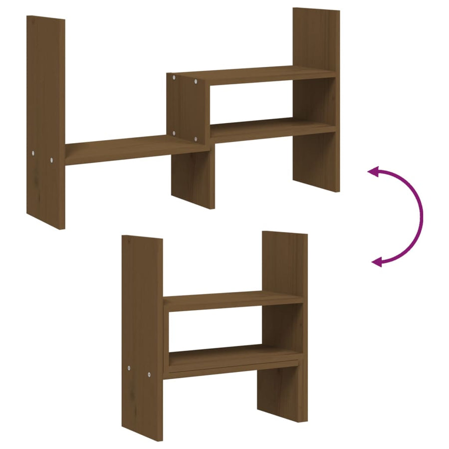 Monitorstandaard (39-72)X17X43 Cm Grenenhout Honingbruin