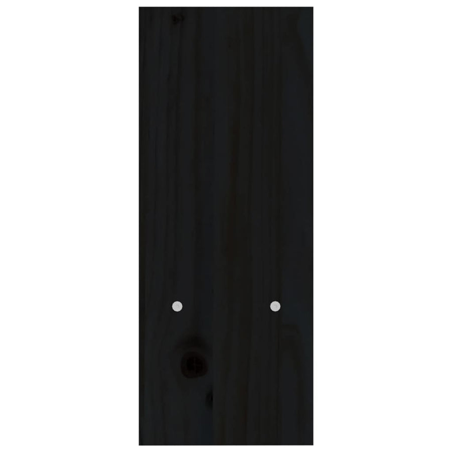 Monitorstandaard (39-72)x17x43 cm massief grenenhout zwart Zwart