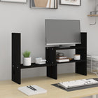 Monitor stand (39-72)x17x43 cm solid pine wood black
